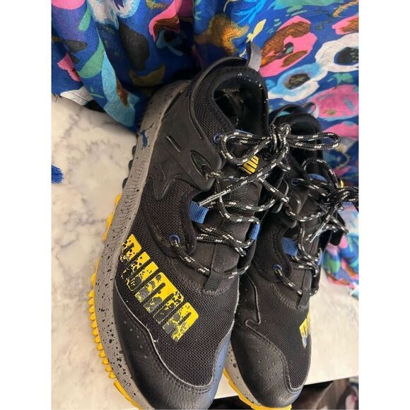 Puma pacer future trail black spectra yellow men’s 8 GUC 382884-07 running sneak - Picture 2 of 9